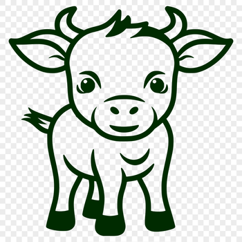 Free Unique Calf Vector Image