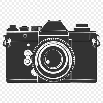 A detailed digital camera icon created as vector art.