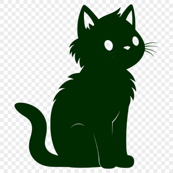 Vector illustration of a cat in full body pose, suitable for digital design.
