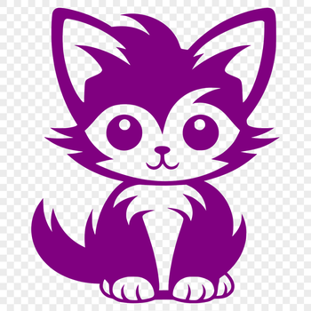 A cartoon cat sitting in a relaxed pose, designed as vector art.