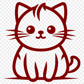 A high-quality digital illustration of a sitting cat from various angles, suitable for vector design and commercial use.