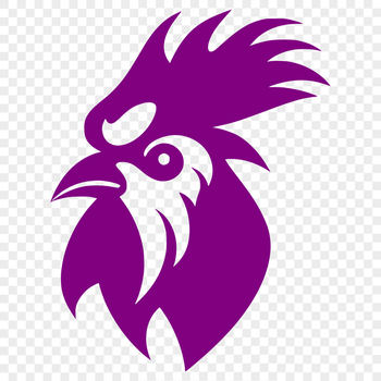 Chicken farm animal illustration with detailed head features.