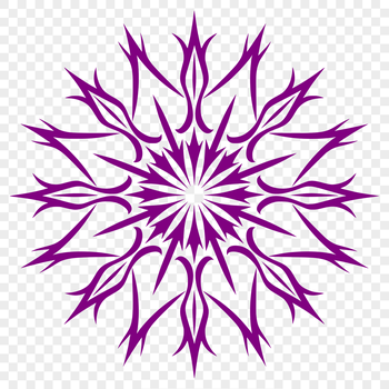 A delicate, intricately designed snowflake created in vector format for digital use.