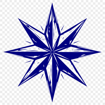 A simple star shape designed as vector art for various uses.