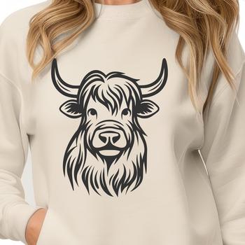 An SVG image of a farm animal cow in detailed design.