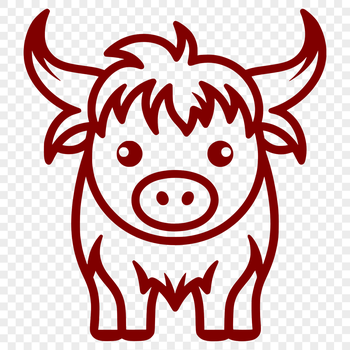 A detailed illustration of a cow's full body, suitable for vector graphics and design projects.