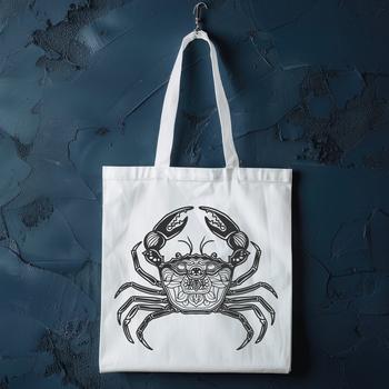 A detailed illustration of a crab's full body, suitable for vector design and commercial or personal use.