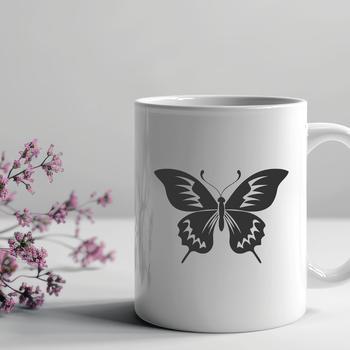 A colorful butterfly with detailed patterns and wingspan on a plain background.