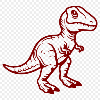 A detailed prehistoric full body dinosaur illustration in vector format.