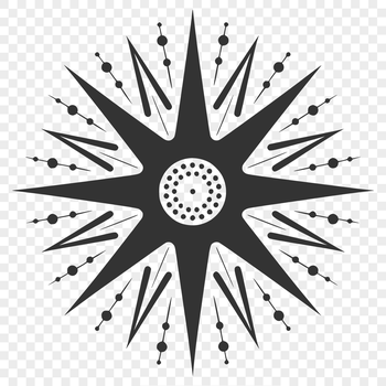 Illustrated star graphic for digital design and crafting projects.