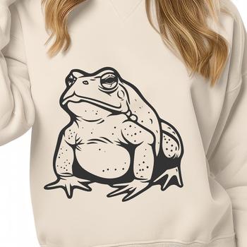 A digital representation of a toad in full body view, suitable for vector design and cutting machine projects.