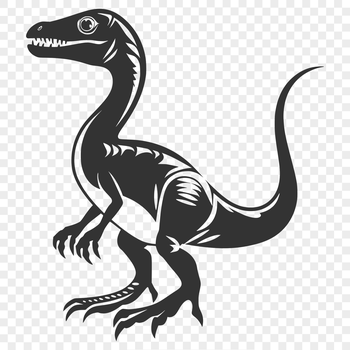 A detailed illustration of a prehistoric dinosaur's full body, suitable for vector art design.