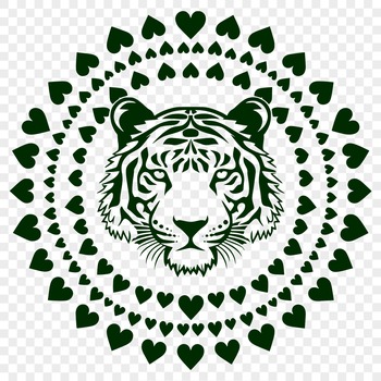 A detailed illustration of a tiger's head, suitable for vector art and design.