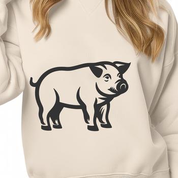 A standing farm animal, depicted in a stylized form, suitable for digital designs.