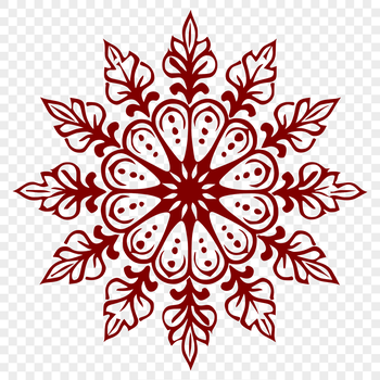 A delicate ornate snowflake design created with intricate details.