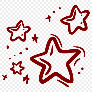 Decorative star symbol with five points, ideal for Christmas decorations or crafts.