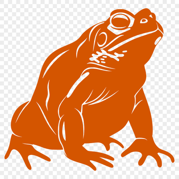 An SVG vector art image of a toad from various angles.