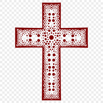 A stylized vector representation of a crucifix, suitable for religious or decorative purposes.