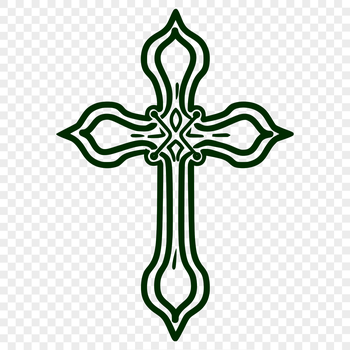 A detailed ornate cross with intricate designs, suitable for religious contexts.