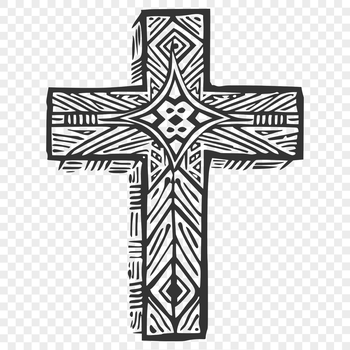 A gold-plated ornate cross with a figure of Jesus Christ on the front side, typical in religious settings.