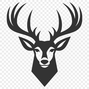 An animal vector graphic featuring the profile of a deer.