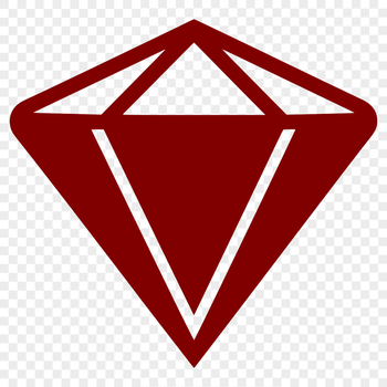 A simple line drawing of a diamond shape.