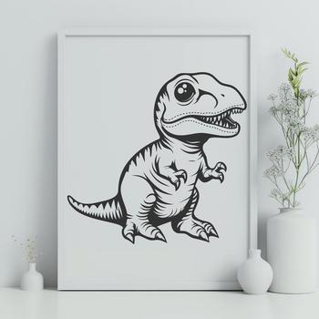 Beautiful Baby Dinosaur In PNG & SVG