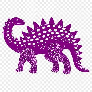 A colorful illustration of a prehistoric full body dinosaur with detailed texture.