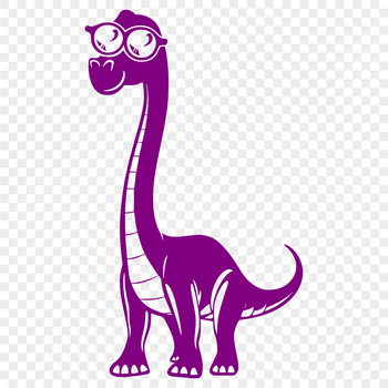 Close-up illustration of a prehistoric Brachiosaurus dinosaur, suitable for digital use in various formats.