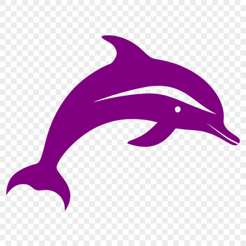 Illustrative representation of a dolphin in full body form.