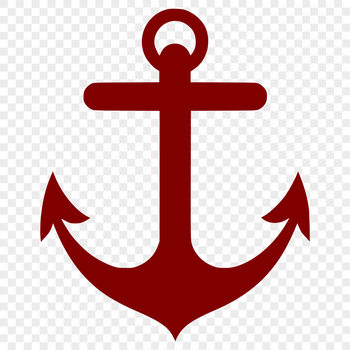Anchors symbol in a simple nautical silhouette design.