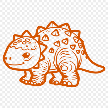 A detailed illustration of the Ankylosaurus dinosaur in its entirety, rendered as a vector graphic.