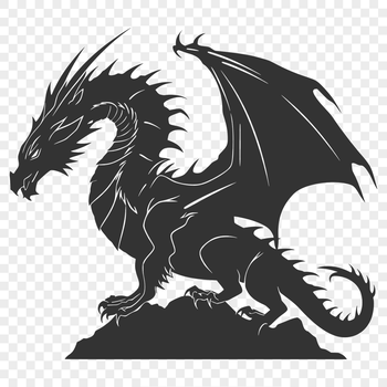 Illustration of a mythical creature, a full-body dragon design suitable for various uses.