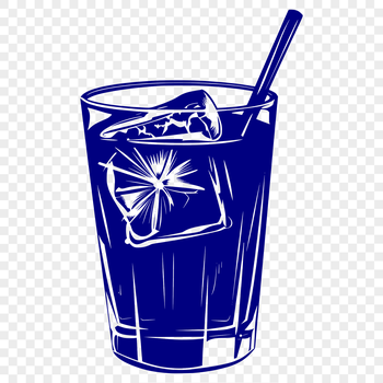 A detailed illustration of a cocktail in a glass, suitable for clip art and vector design.