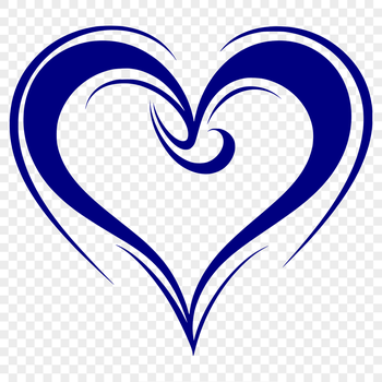A simple outline heart shape, designed as vector art for digital use.