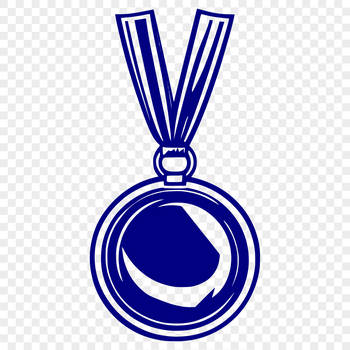 Medal icon designed as a scalable vector graphic (SVG) for various uses in sports, design, and crafting.