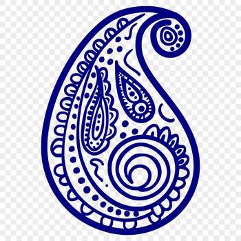 Ornate paisley shape for vector design and clip art.