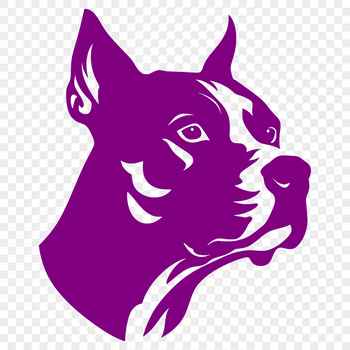 A detailed illustration of a pitbull's head, suitable for vector design and cutting machines.