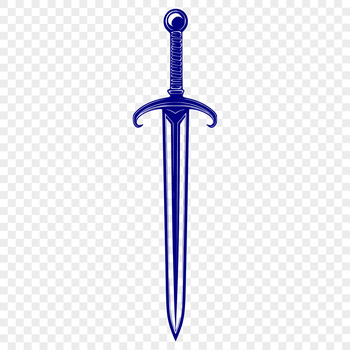 Vector illustration of a sword, ideal for cutting machines and laser cutters.