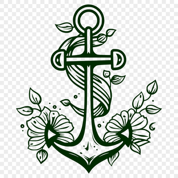 Anchors with intricate details and nautical designs in vector format.