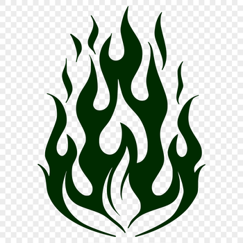 Graphic representation of burning flames, designed as scalable vector graphics.