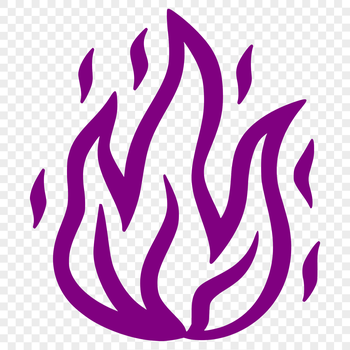 A stylized graphic representation of flames in vector format.