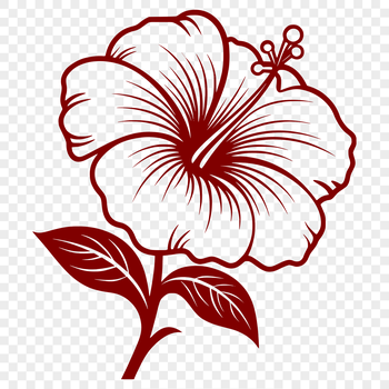 A vibrant illustration of a hibiscus flower, perfect for gardening and floral designs.
