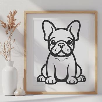 Unique French Bulldog In SVG & DXF