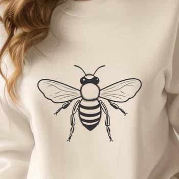 Beautiful Bee - Laser Cutter PNG