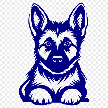 Unique Laying German Shepherd SVG