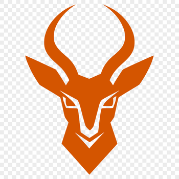 A detailed illustration of a deer's head in vector format.