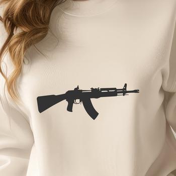 Free Unique Assault Rifle Digital Artwork SVG - Commercial Use