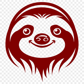 A sloth's head in a detailed vector illustration suitable for various uses including digital design.