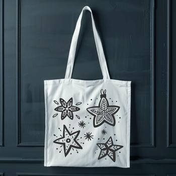 A stylized star design suitable for various digital and craft projects.